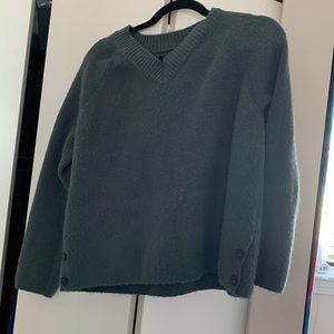 Teal knit sweater, unknown brand